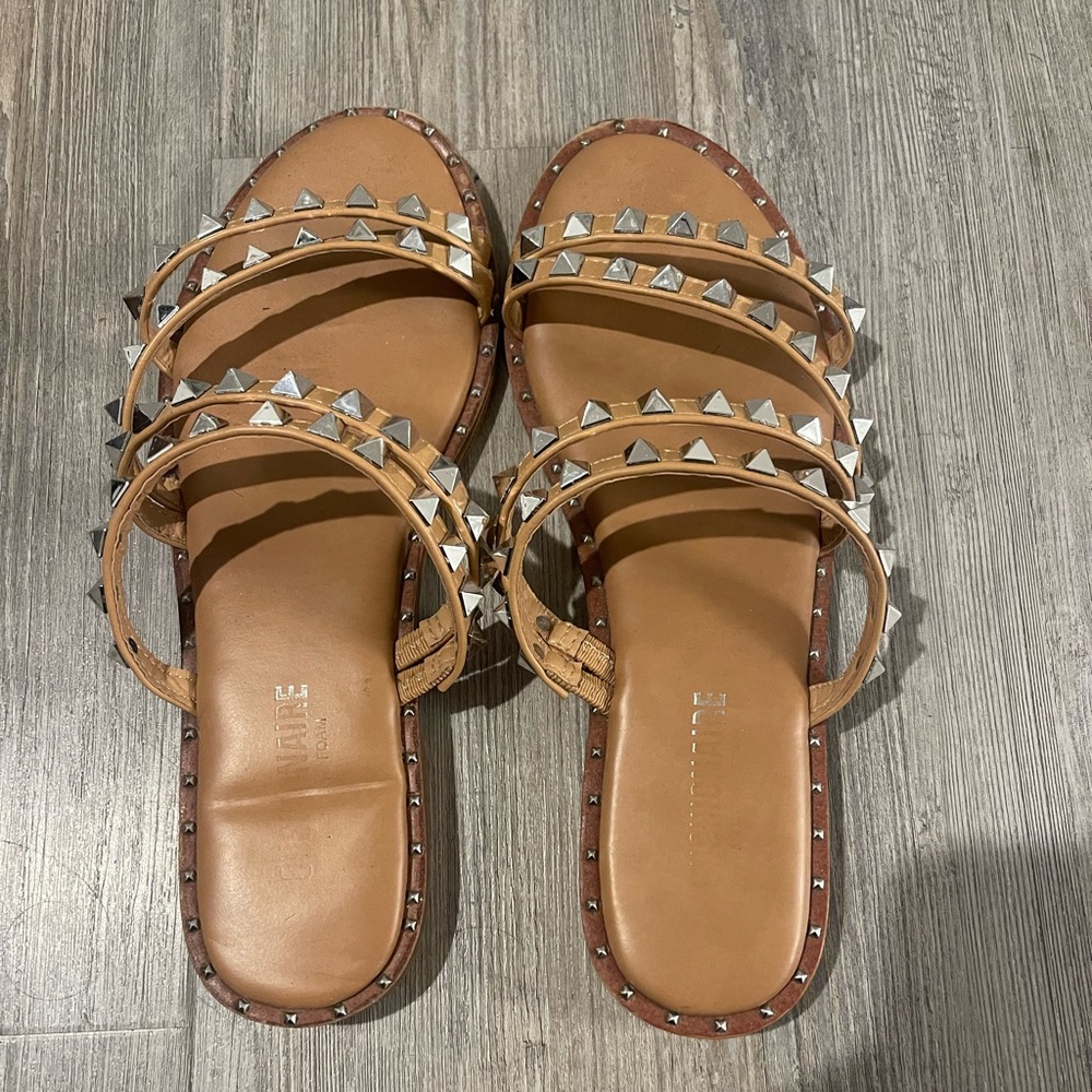 Tan Studded sandals